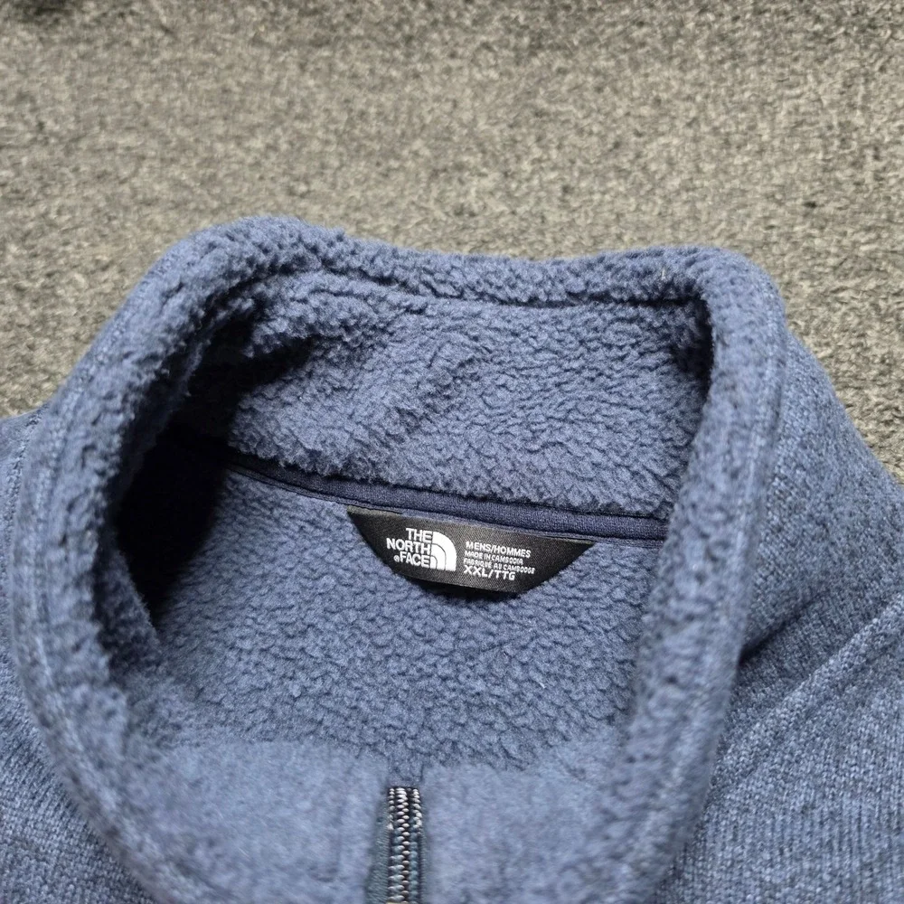 The North Face Gordon Lyons Vest Blue Mens XXL Fleece Sweater Knit Outdoors Hike